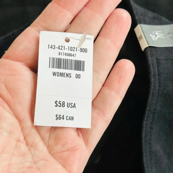 Abercrombie & Fitch Faux Suede Button-Front Black Skirt - Size 00 - NWT - Picture 11 of 12